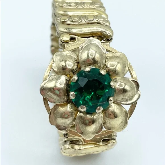 Antique Estate Co-Star Sterling Sweetheart Expansion Bracelet - Picture 2 of 5